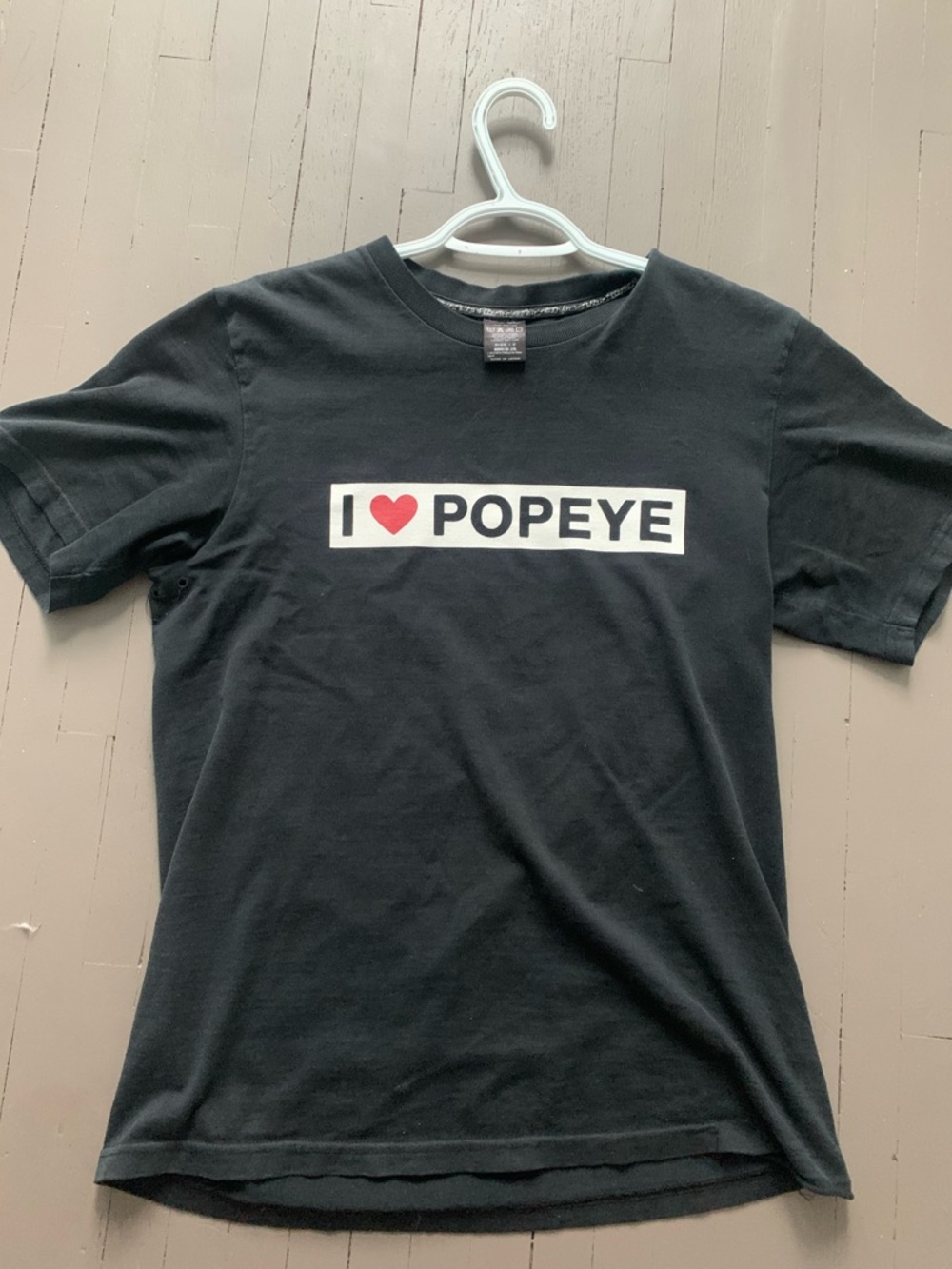 RARE Number (N)ine " i ❤️ popeye" Takahiro era black shirt.